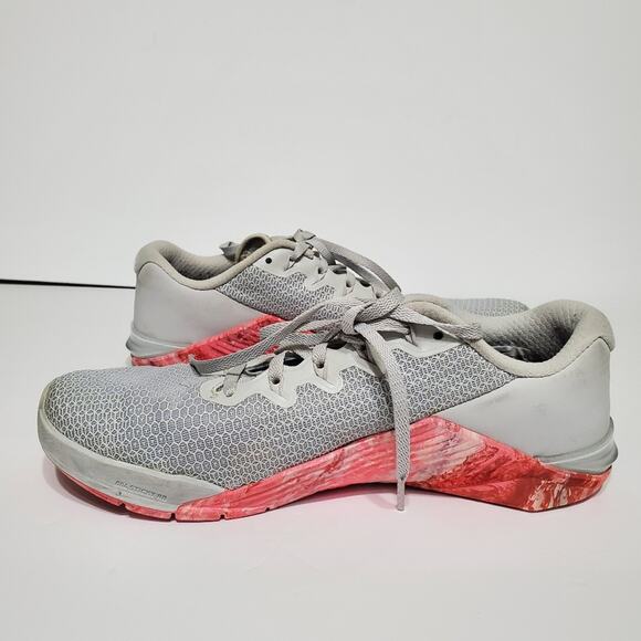 Nike Metcon 5 Grey Pink Cross Training Weightlifting Crossfit Shoe Womens Size 9 - Picture 8 of 13